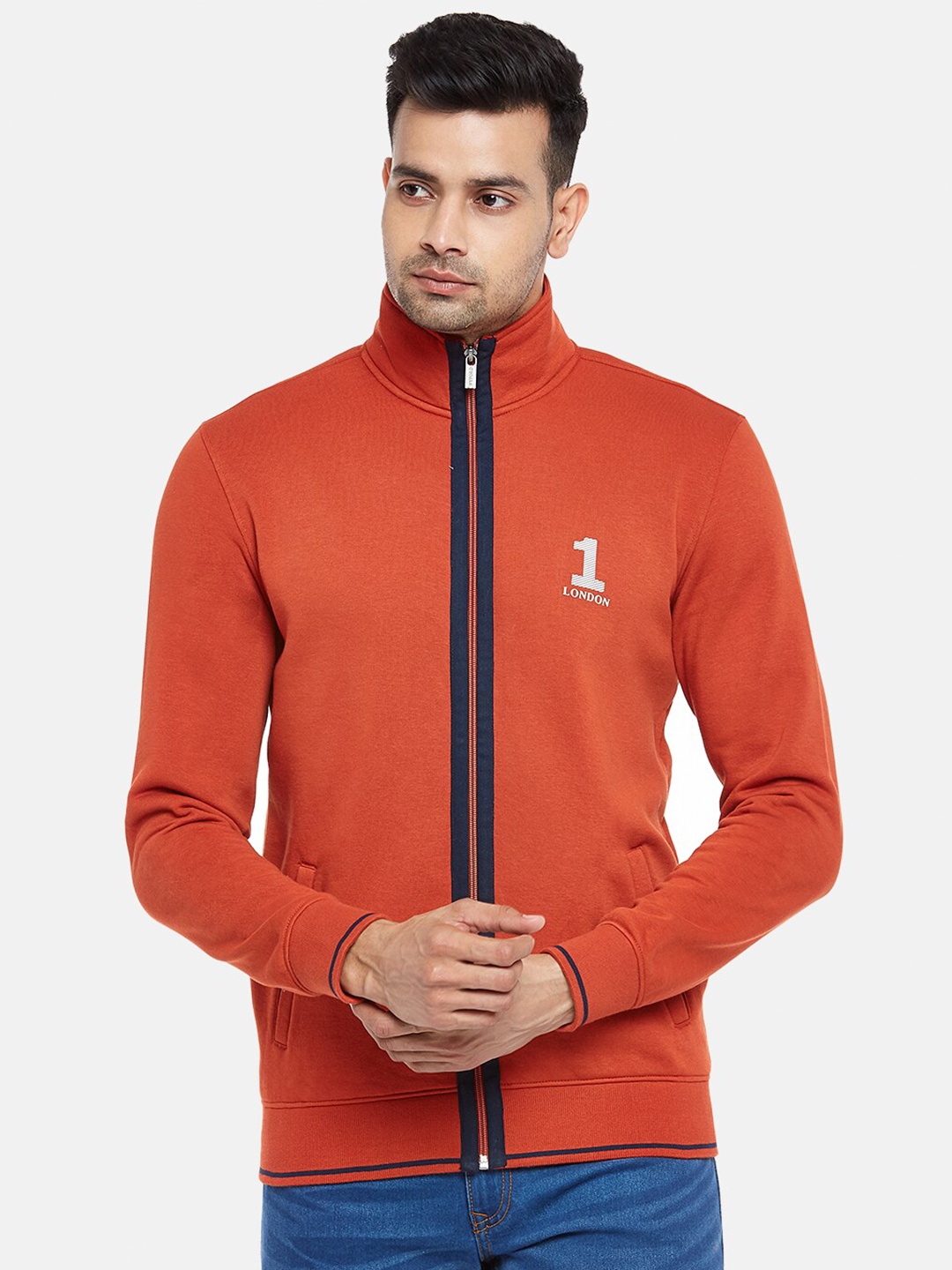 

BYFORD by Pantaloons Men Rust & White Printed Sweatshirt
