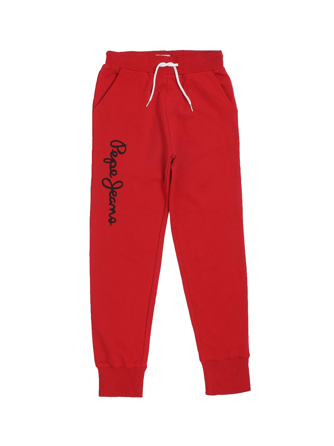 

Pepe Jeans Boys Red Cotton Brand Logo Stephen Graphic Print Track Pants