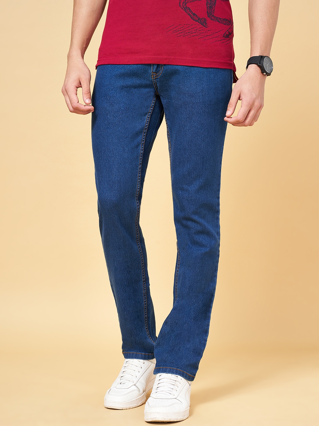 

BYFORD by Pantaloons Men Blue Tapered Fit Low-Rise Jeans