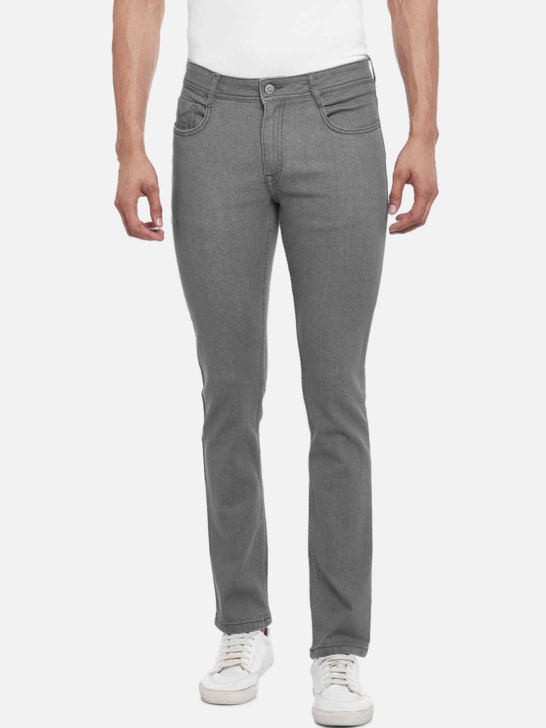 

BYFORD by Pantaloons Men Grey Tapered Fit Low-Rise Jeans