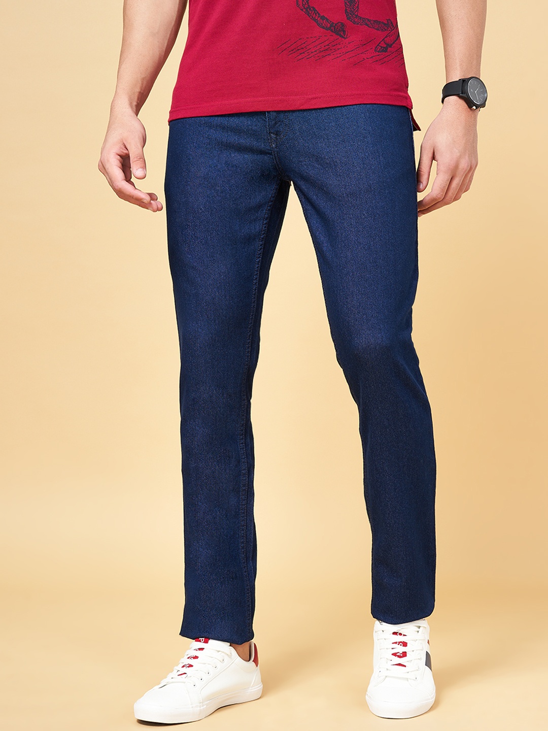 

BYFORD by Pantaloons Men Blue Tapered Fit Low-Rise Jeans