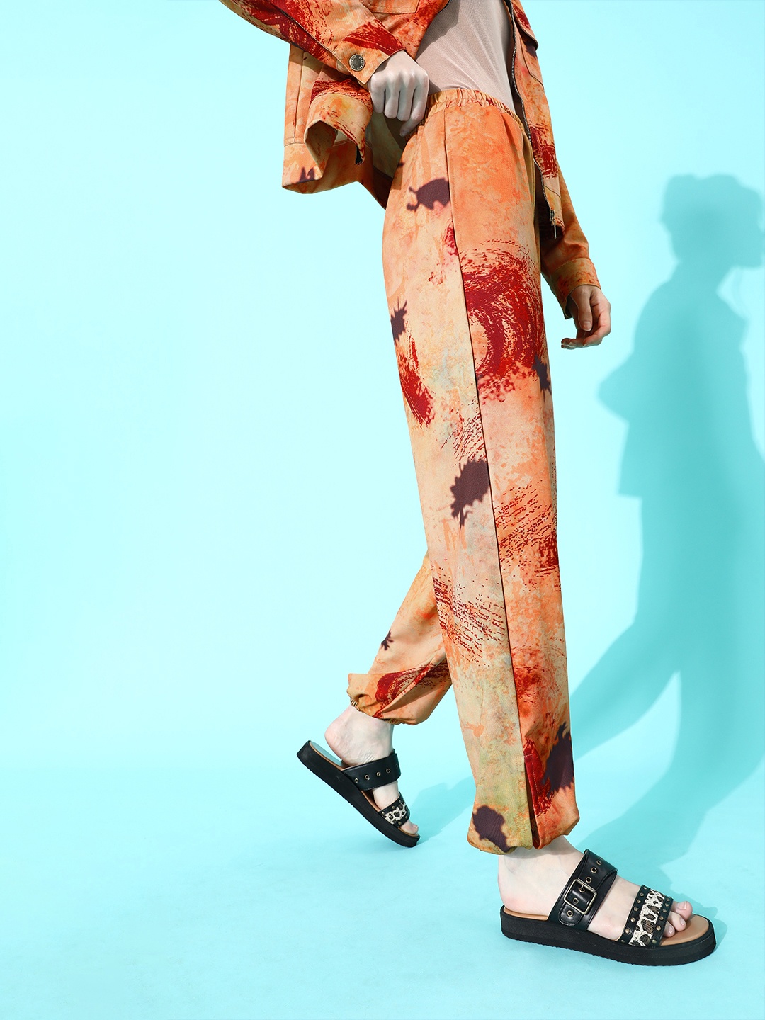

Athena Woman Multi-coloured Abstract Jogger Trousers
