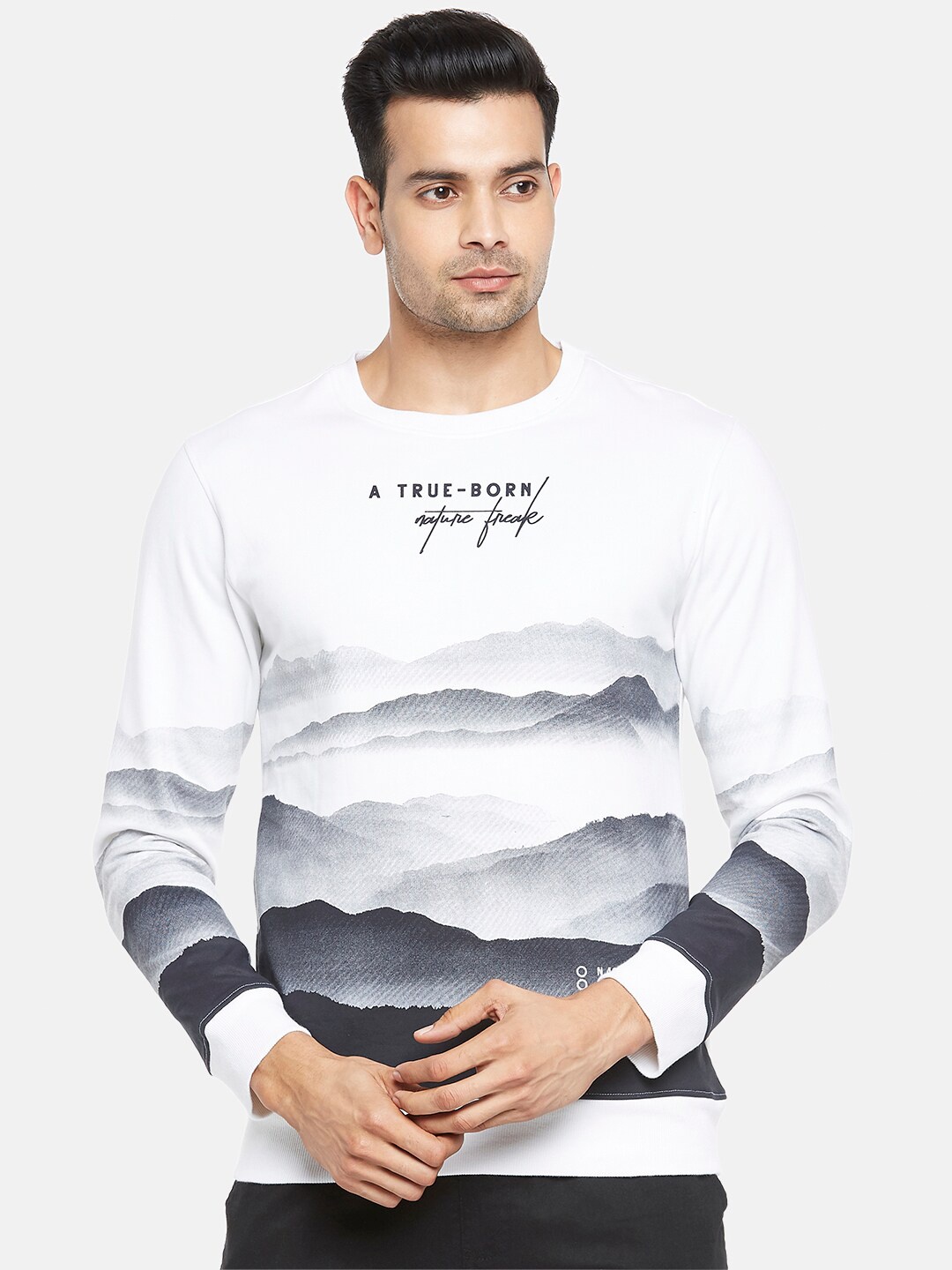 

Urban Ranger by pantaloons Men Black Printed Sweatshirt