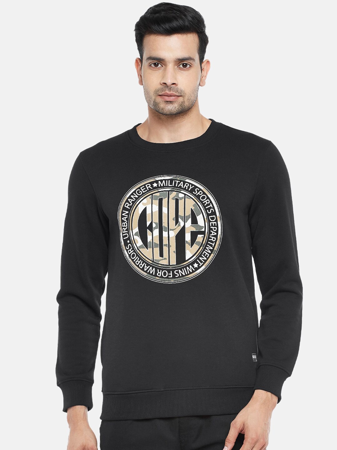

Urban Ranger by pantaloons Men Black Printed Sweatshirt
