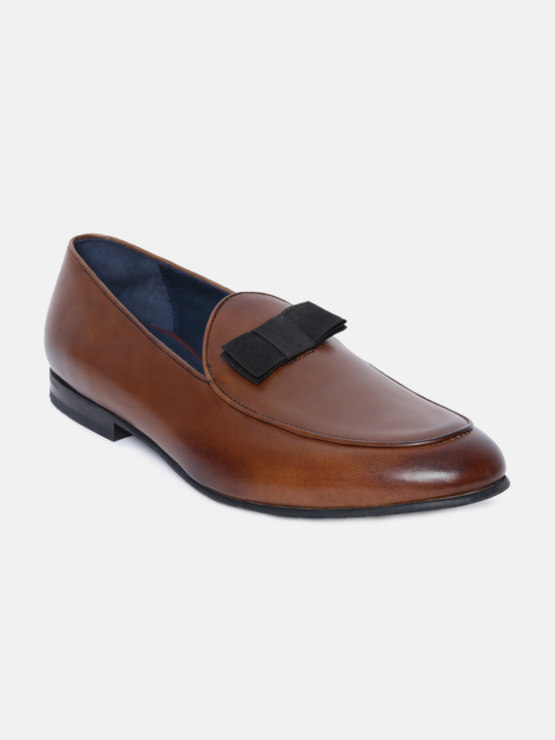 

RARE RABBIT Men Brown Colourblocked Leather Loafers