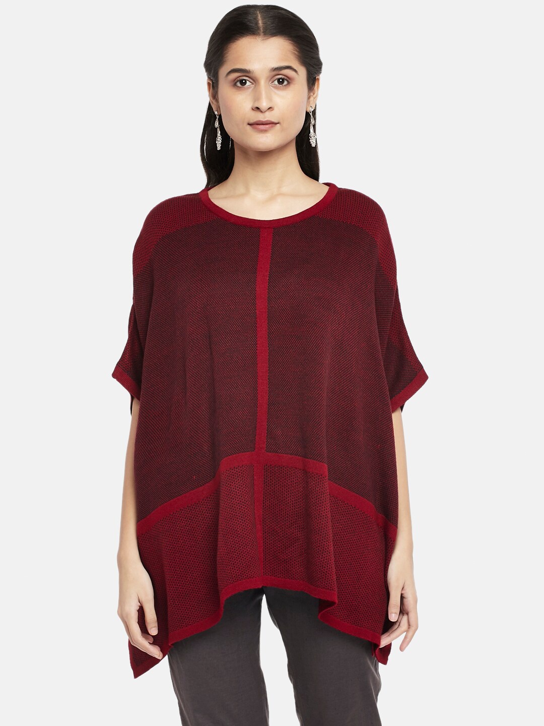 

AKKRITI BY PANTALOONS Maroon Regular Top