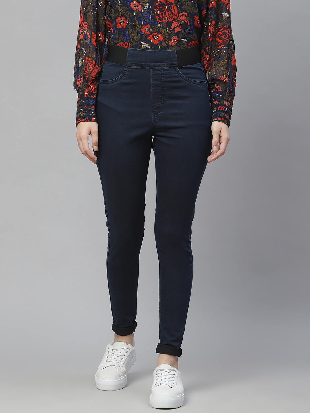 

Marks & Spencer Women Blue Solid Jeggings