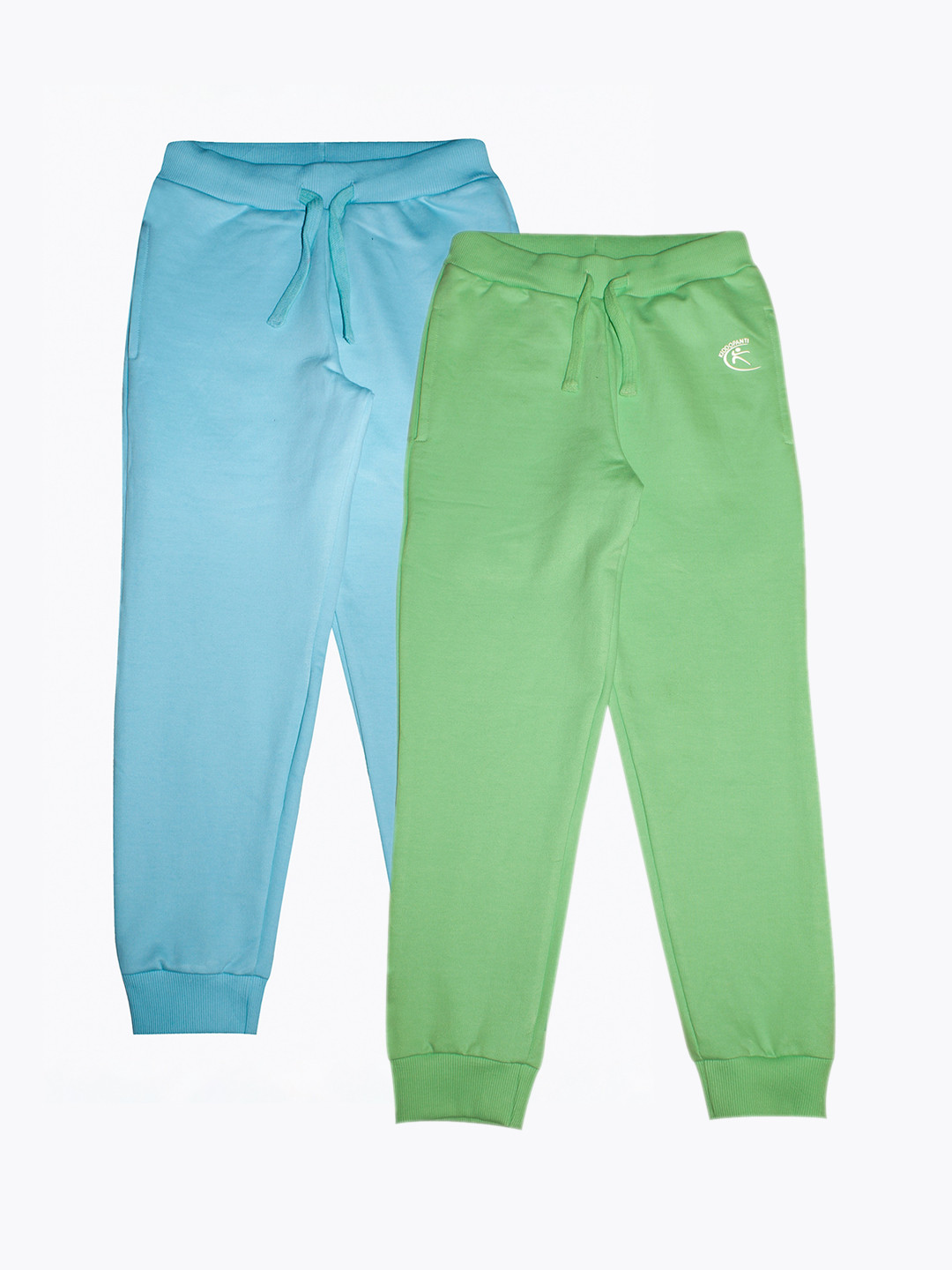 

KiddoPanti Kids Pack Of 2 Pure Cotton Joggers, Green