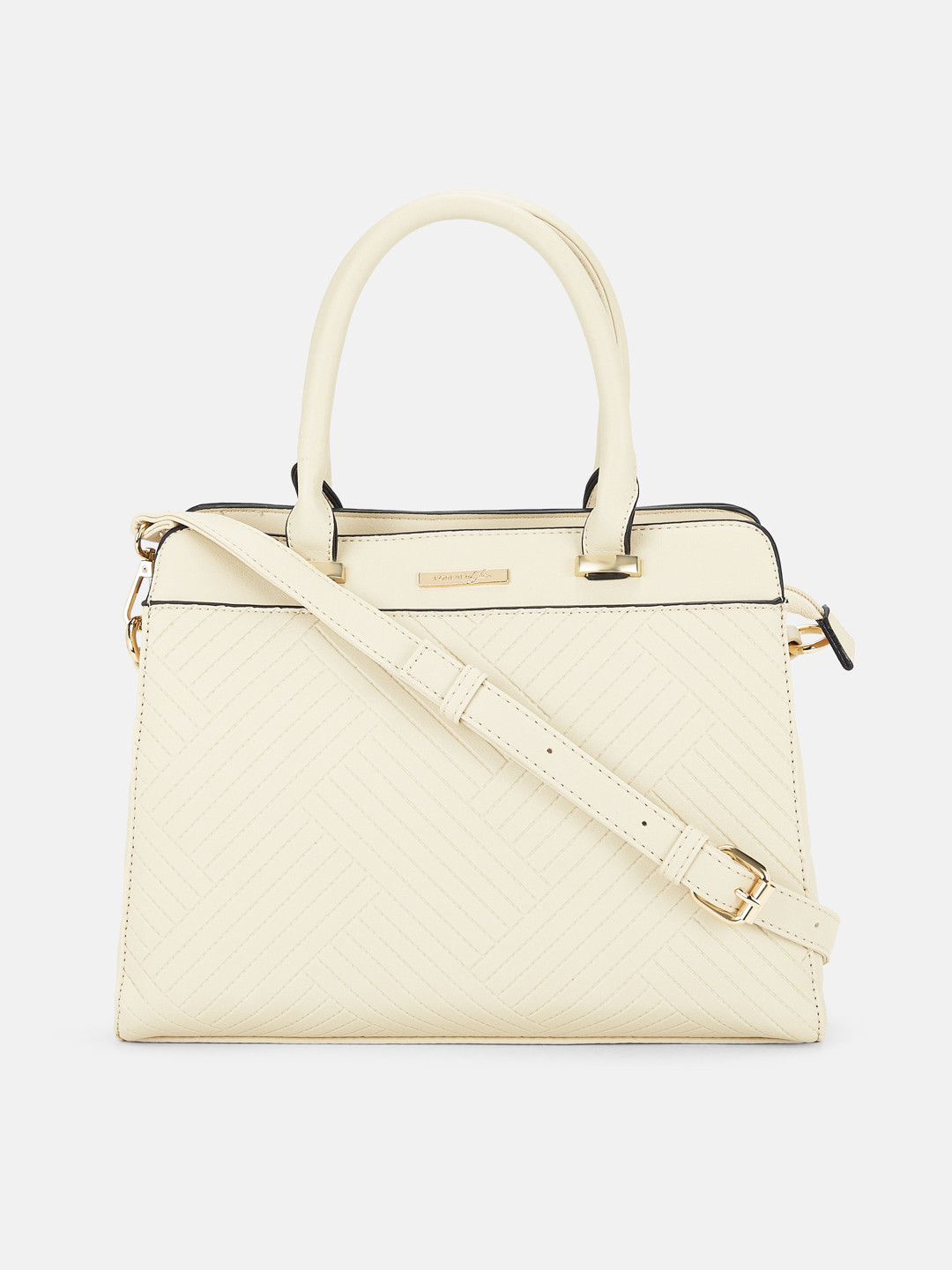 

Forever Glam by Pantaloons Off White Structured Handheld Bag