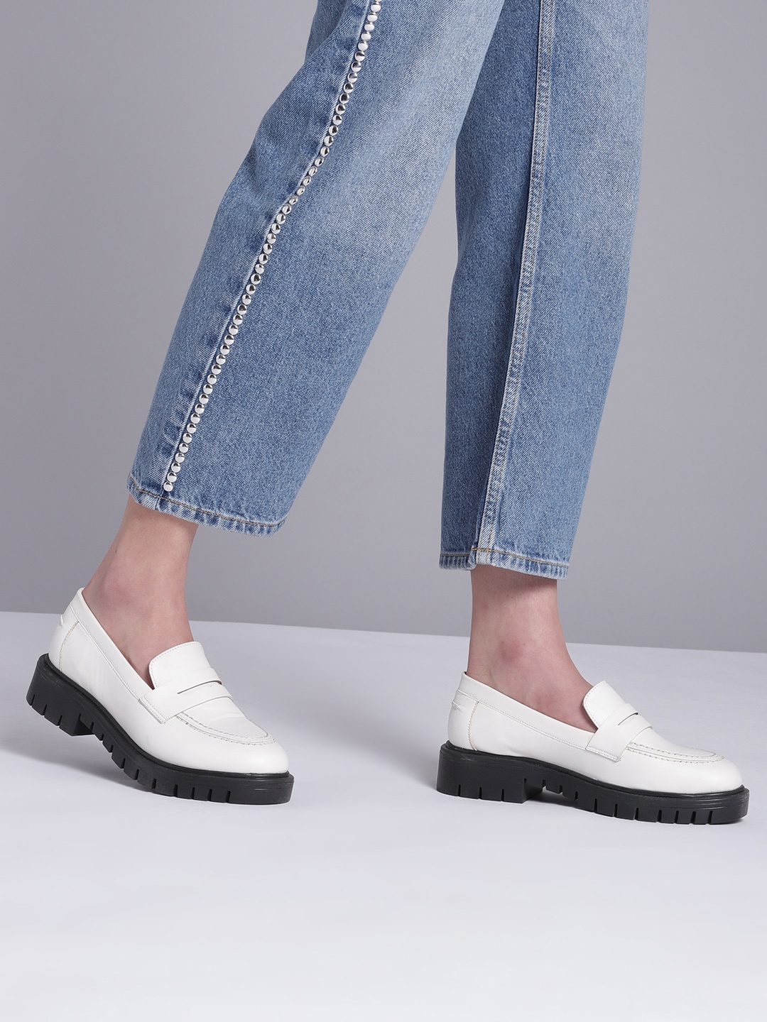 

Roadster Women White Solid Loafers