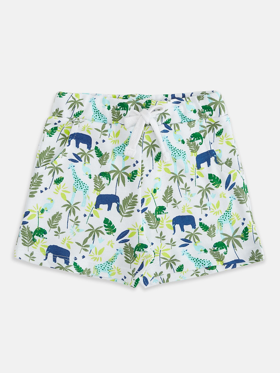 

Pantaloons Baby Boys White Floral Printed Regular Shorts