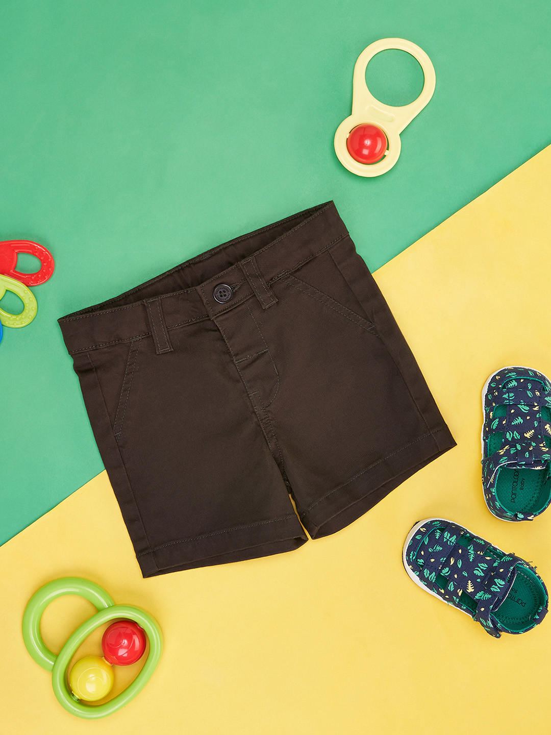

Pantaloons Baby Boys Grey Regular Shorts