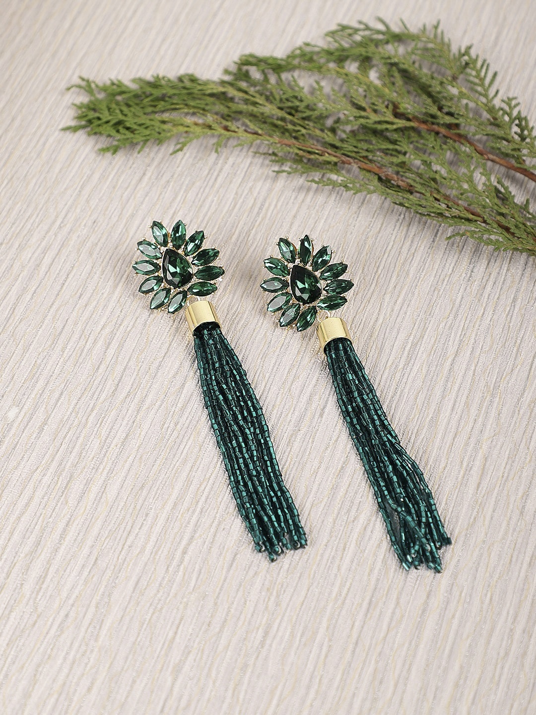 

Crunchy Fashion Green Contemporary Drop Earrings