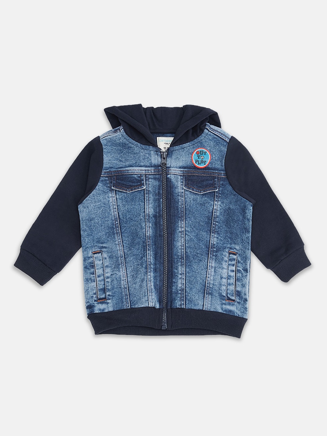 

Pantaloons Baby Boys Navy Blue Denim Jacket