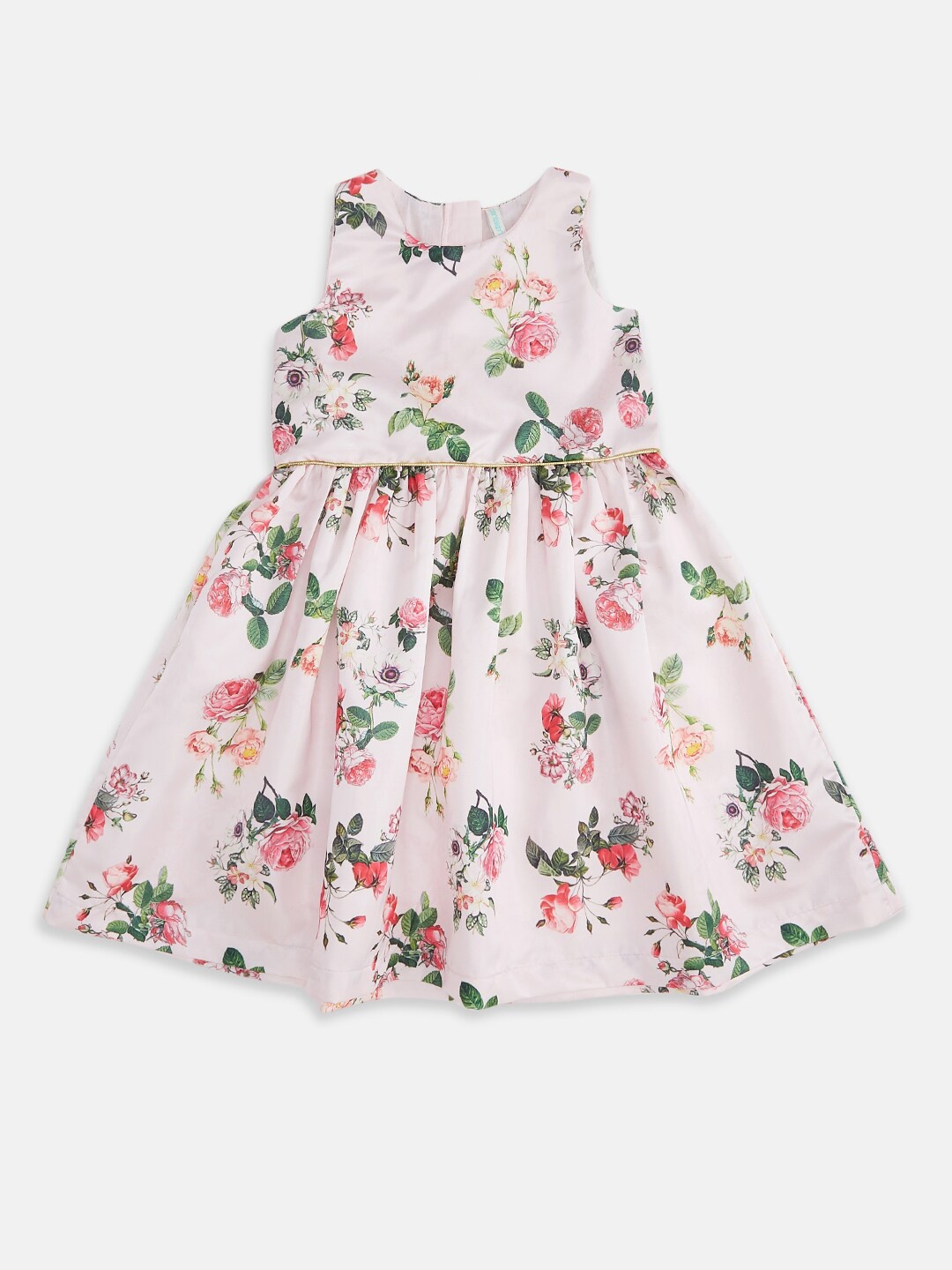

Pantaloons Baby Pink & Off White Floral Printed Dress