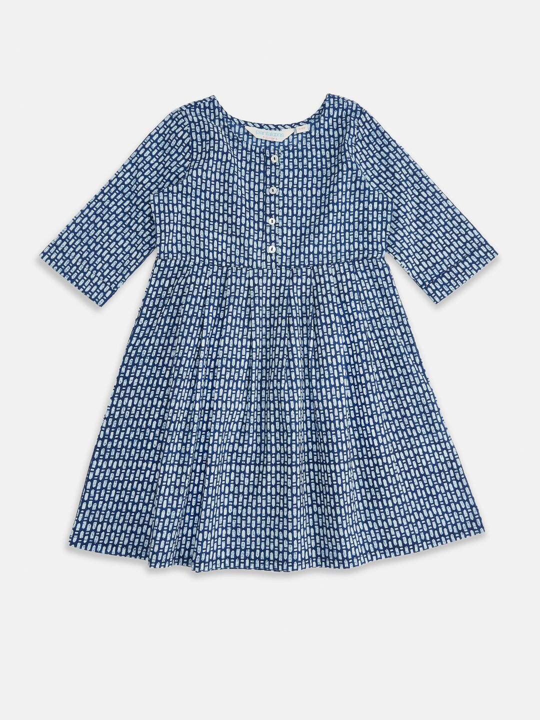 

AKKRITI BY PANTALOONS Navy Blue A-Line Dress