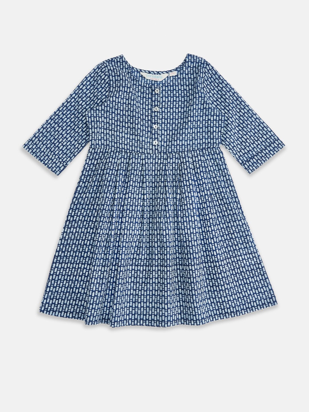 

AKKRITI BY PANTALOONS Navy Blue A-Line Dress