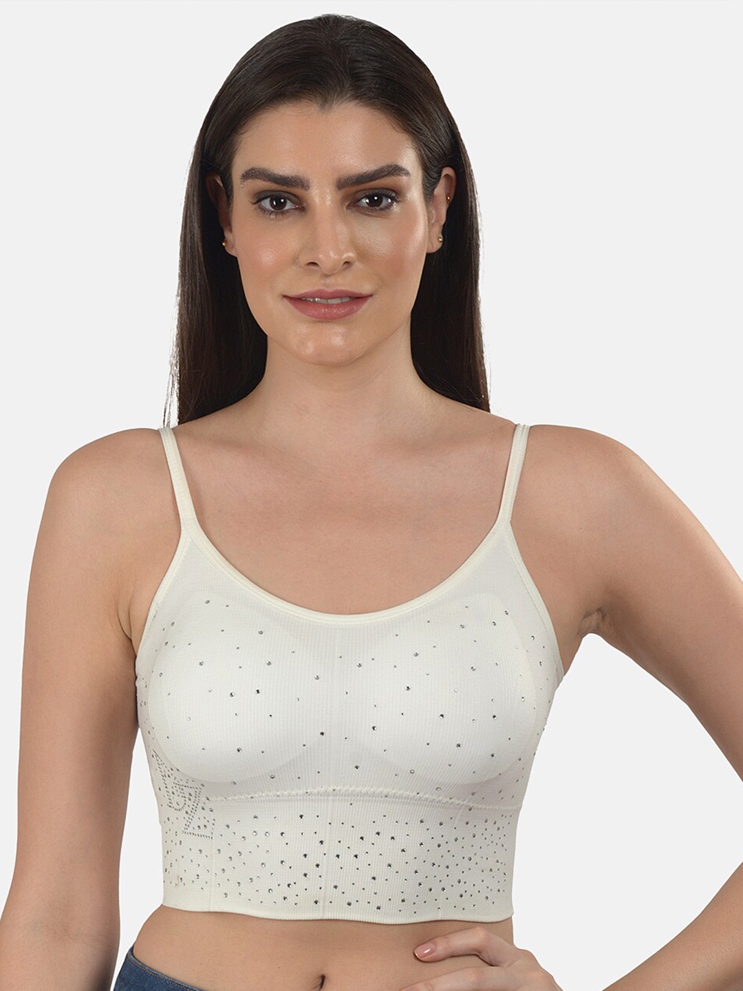 

mod & shy White Bralette Bra Lightly Padded