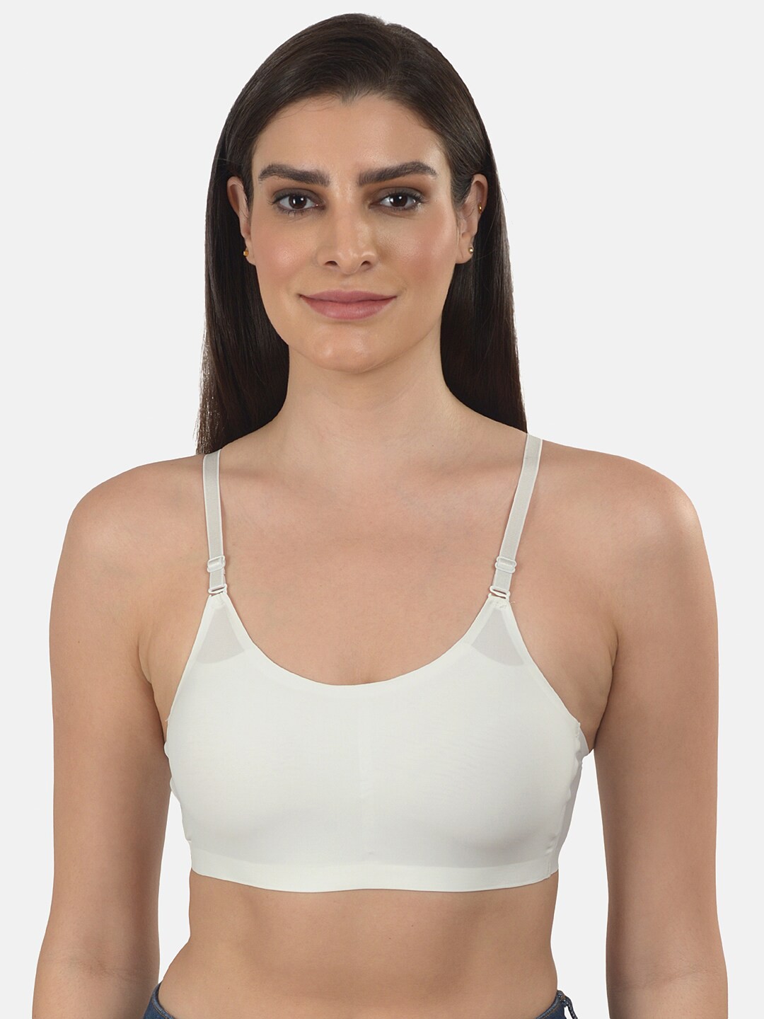 

mod & shy White Bralette Bra Lightly Padded