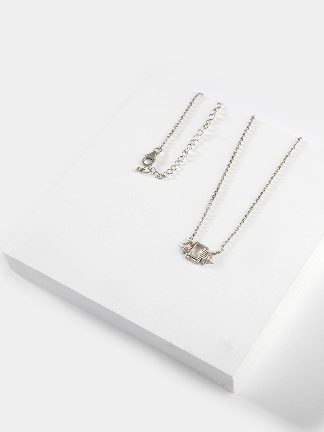 

SHAYA Silver-Toned & White Sterling Silver Necklace