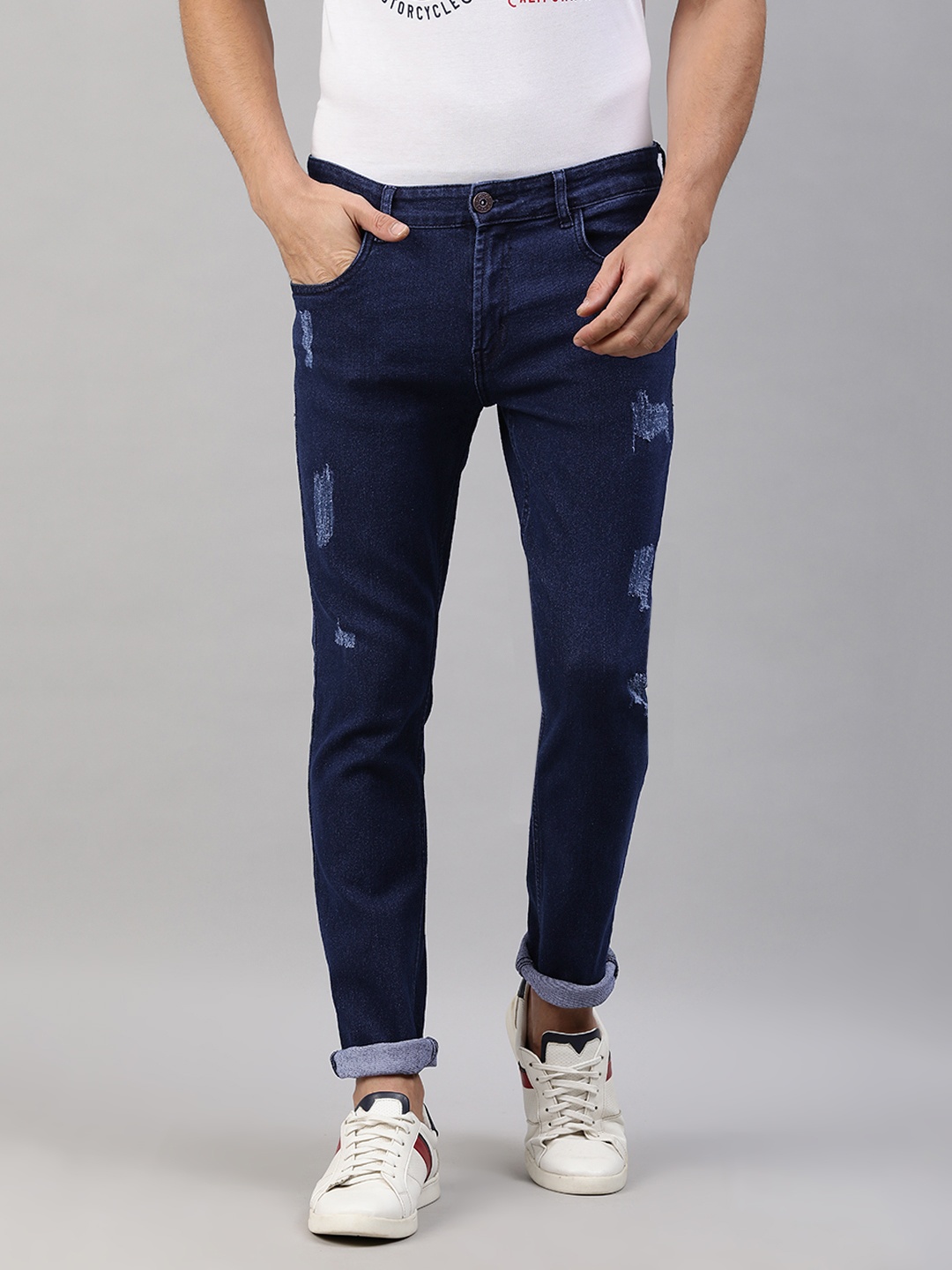 

abof Men Blue Slim Fit Stretchable Jeans