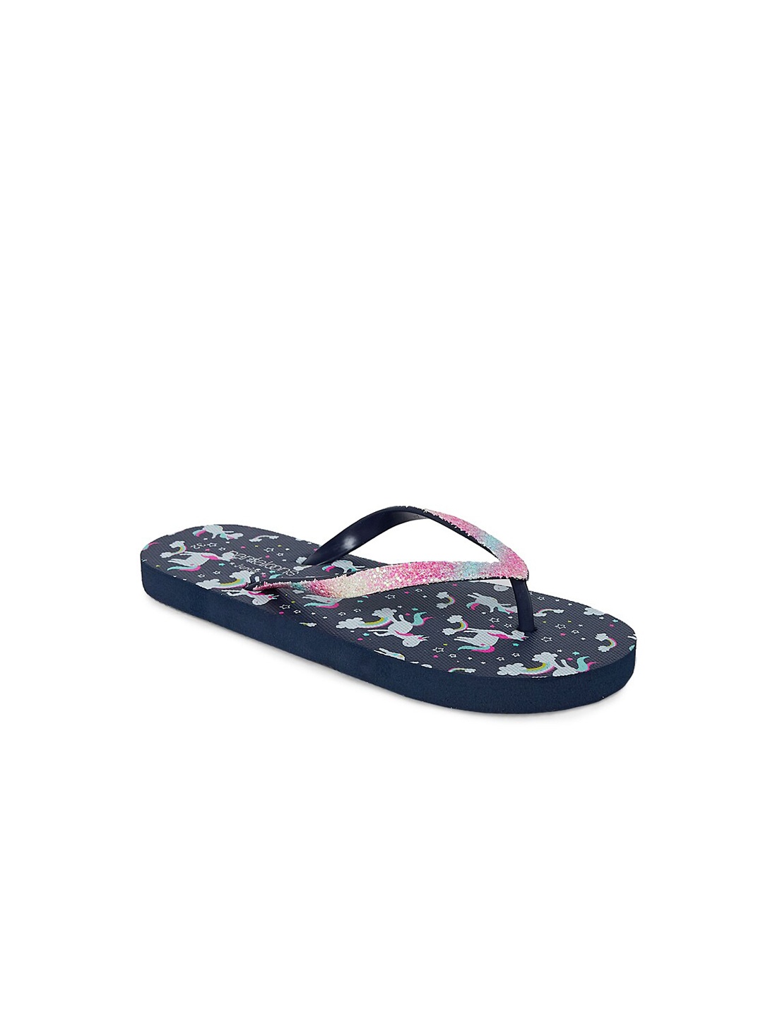 

Pantaloons Junior Girls Navy Blue & Pink Printed Slip-On