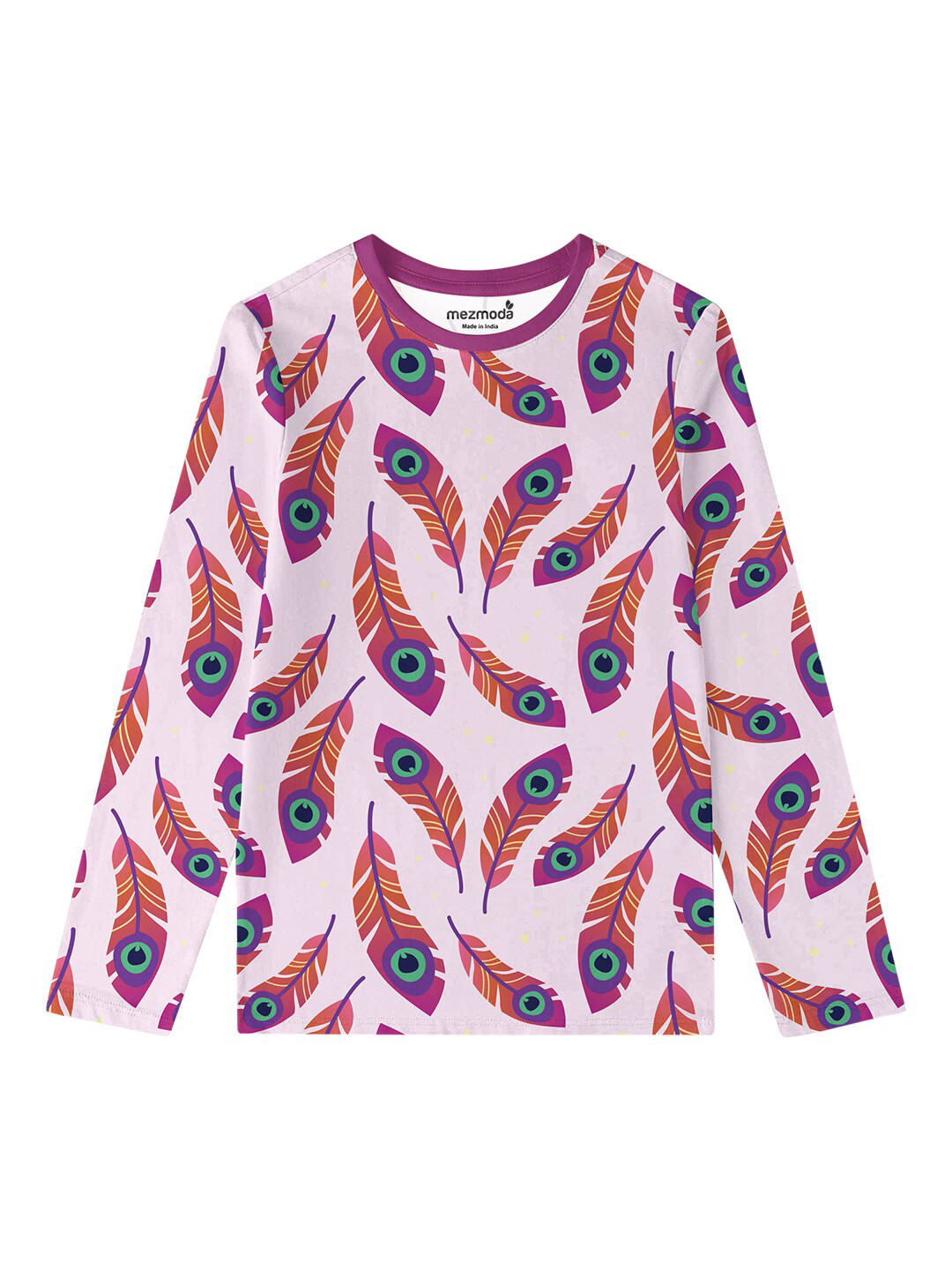 

mezmoda Girls Multicoloured Printed Full Sleeve T-Shirt, Multi