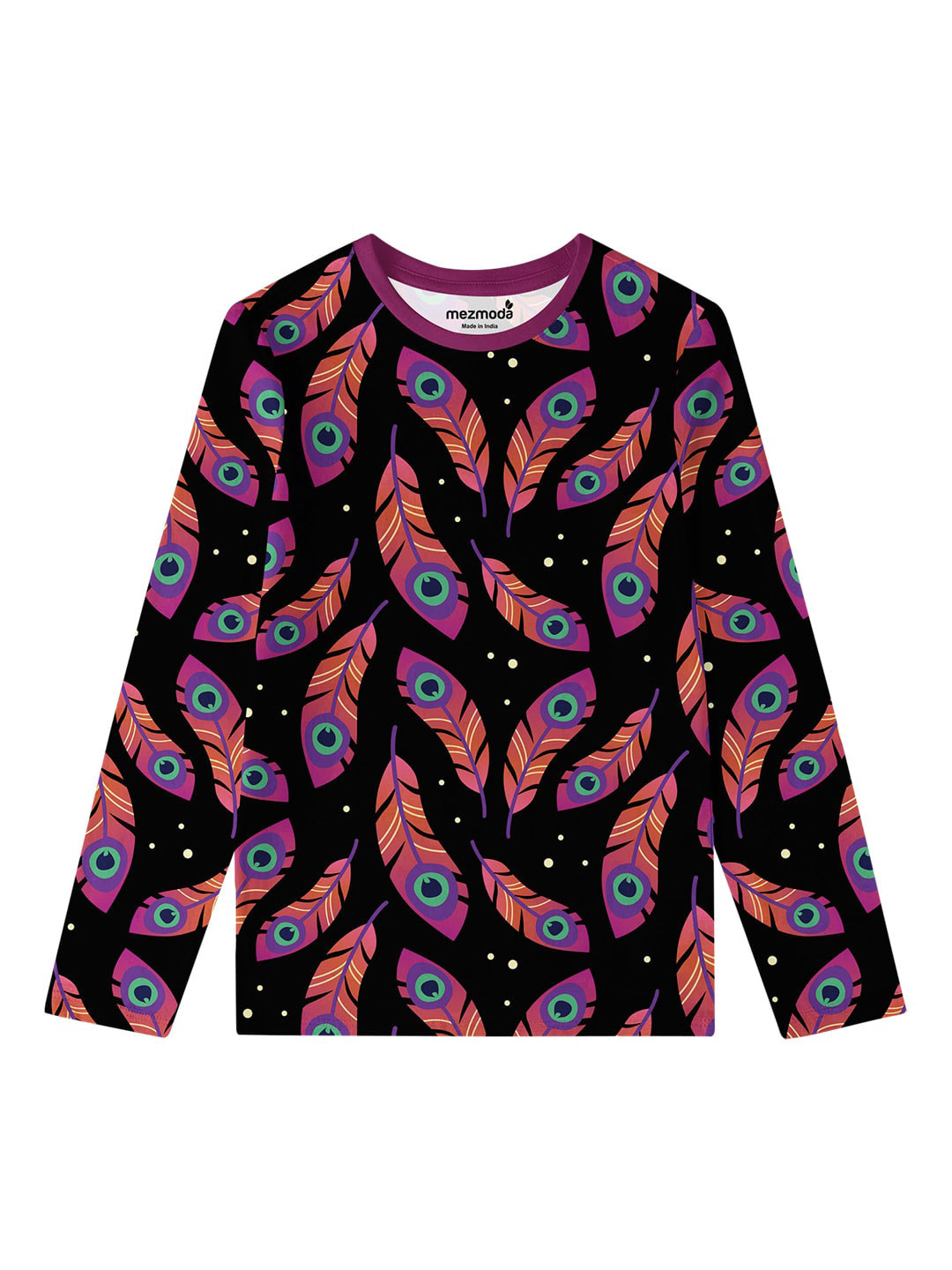 

mezmoda Girls Multicoloured Printed T-shirt, Multi