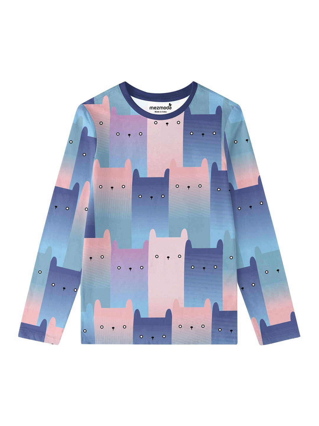 

mezmoda Girls Multicoloured Printed Full Sleeve T-Shirt, Multi