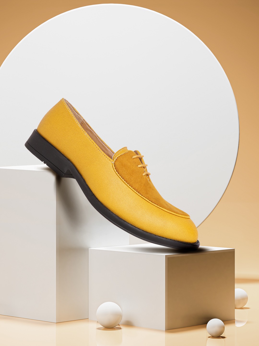 

Kook N Keech Women Mustard Yellow Solid Loafers