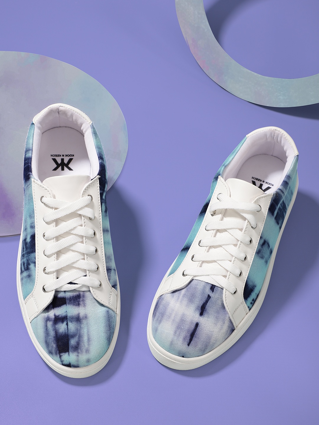 

Kook N Keech Women Blue Tie-Dye Sneakers