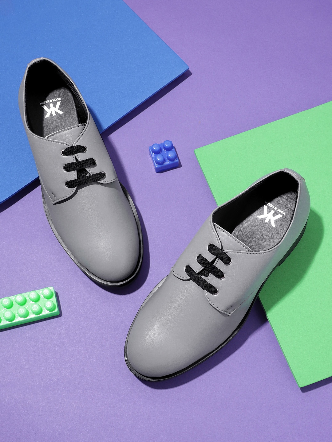 

Kook N Keech Women Grey Solid Derbys