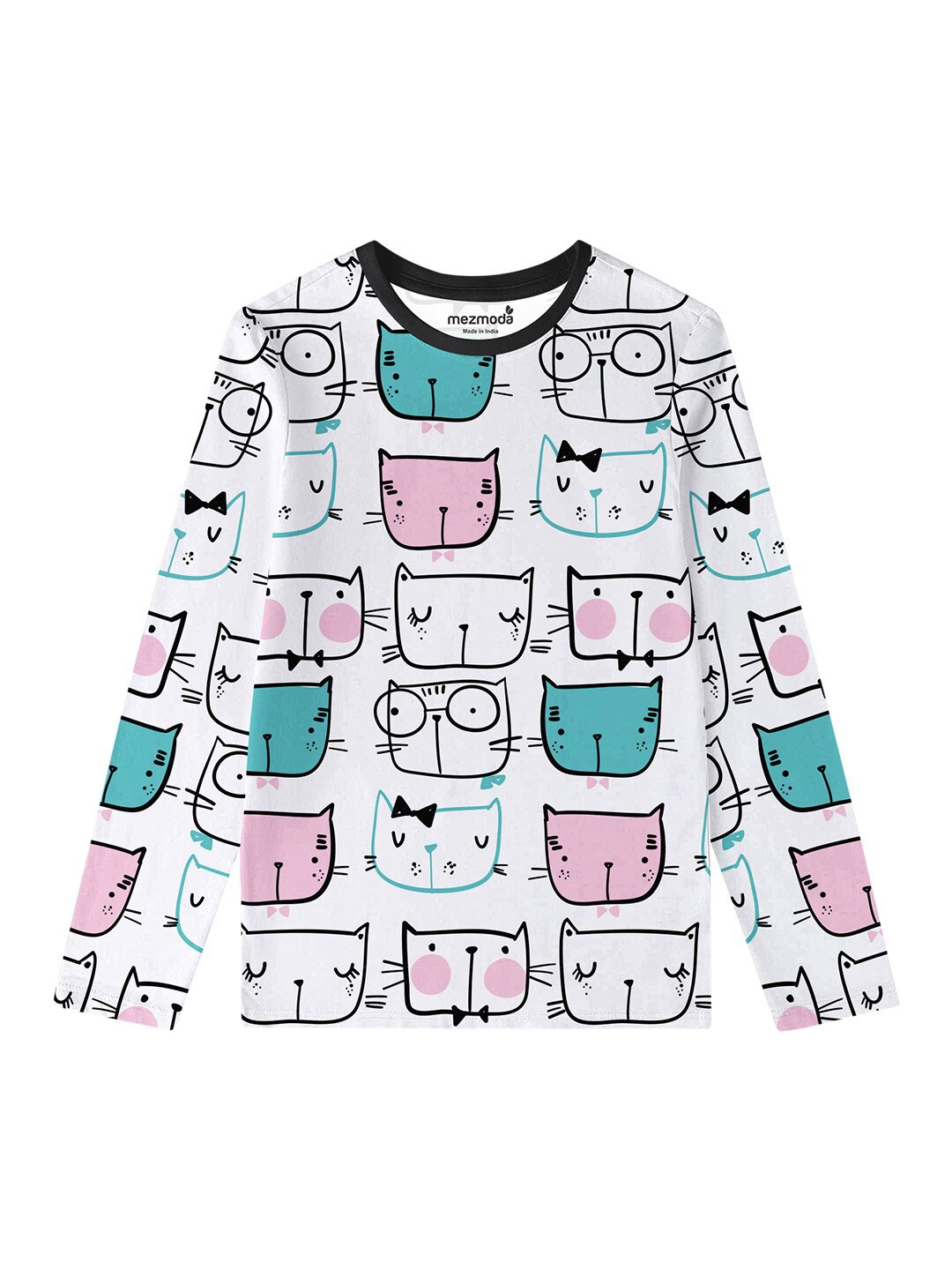 

mezmoda Girls Multicoloured Printed T-shirt, Multi
