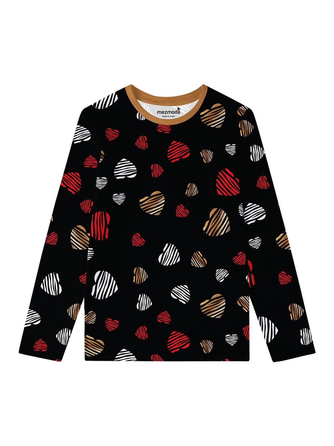 

mezmoda Girls Multicoloured Printed T-shirt, Multi