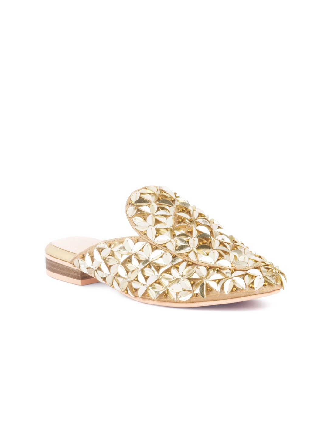 

London Rag Gold-Toned Party Block Mules