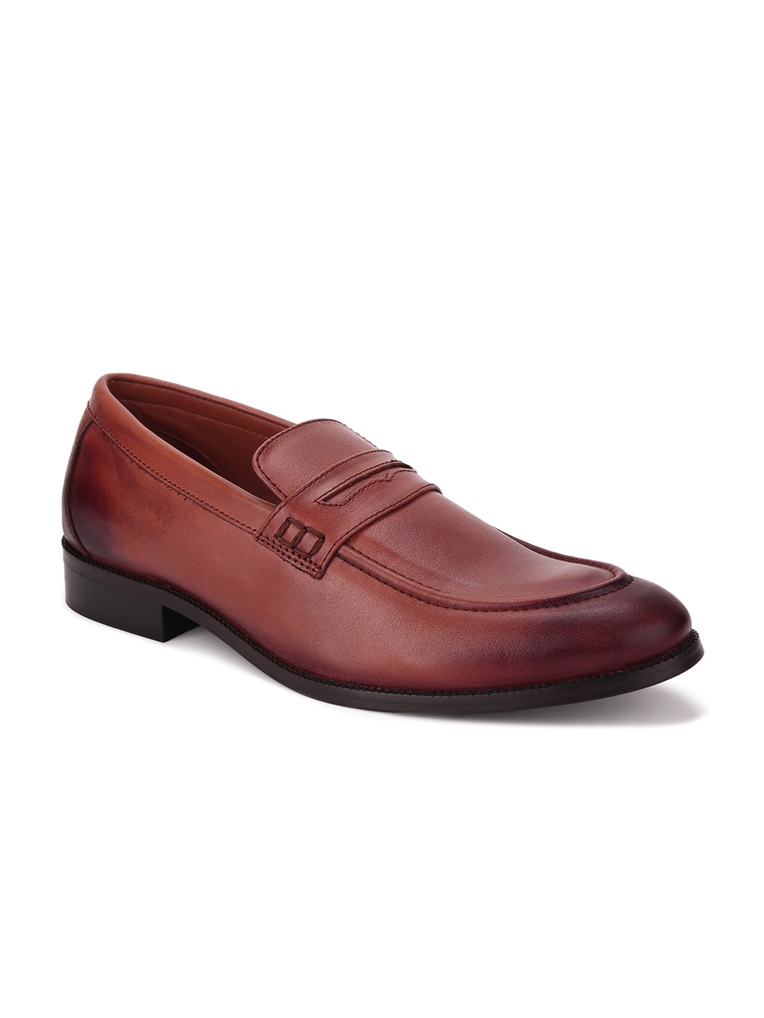

LOUIS STITCH Men Tan Genuine Italian Leather Formal Mocassins