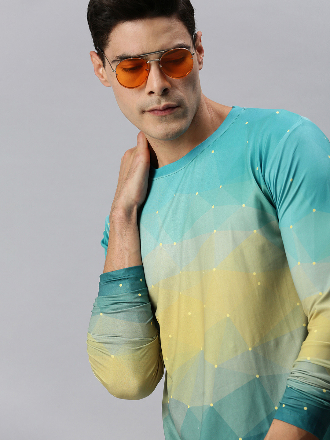 

mezmoda Men Multicoloured Printed Dry-Fit T-shirt, Multi
