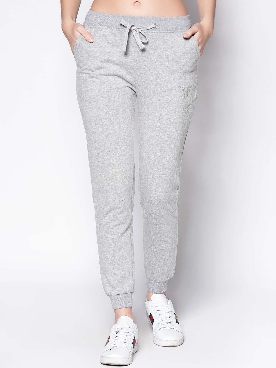 

Sera Women Grey Melange Solid Joggers
