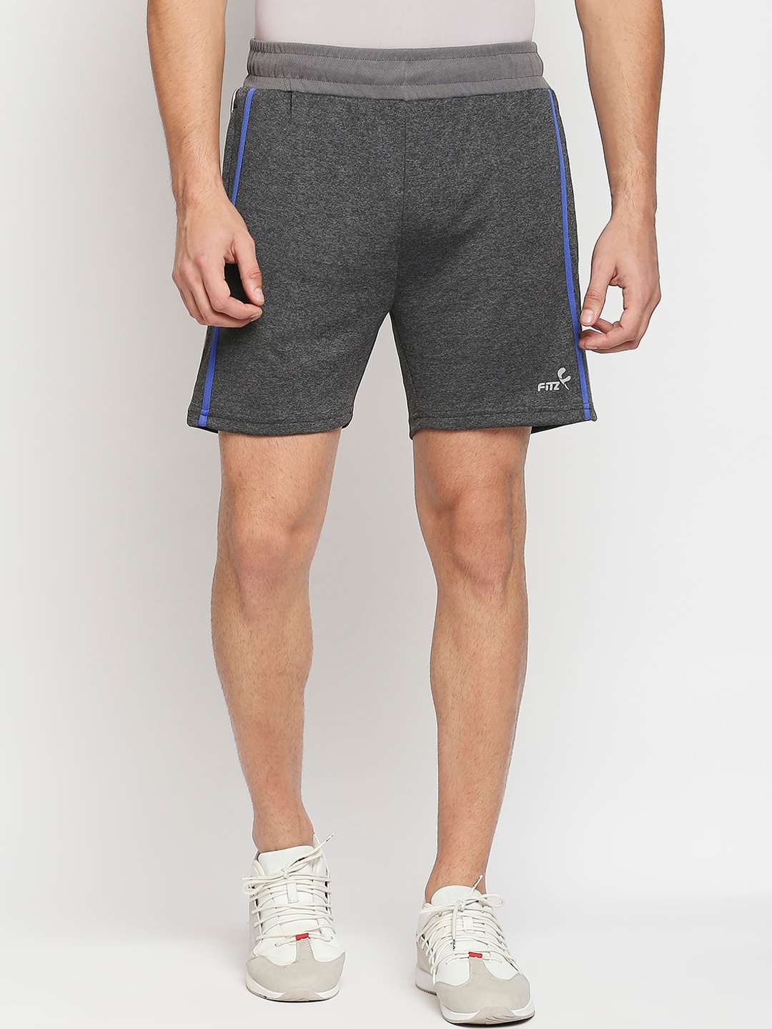 

FiTZ Men Charcoal Grey Sports Shorts