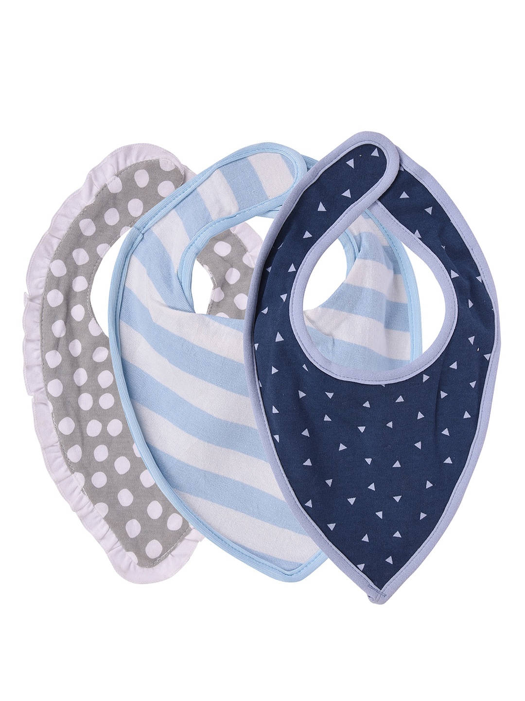 

Moms Home Infant Kids Pack Of 3 Organic Cotton Bib, White