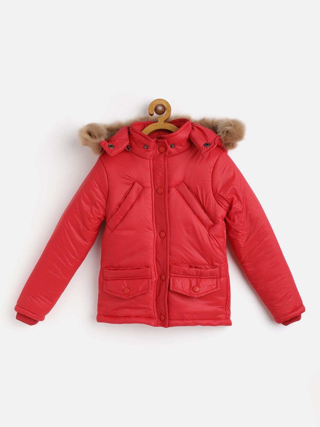 

GOJI Kids Red Lightweight Hooded Parka Jacket