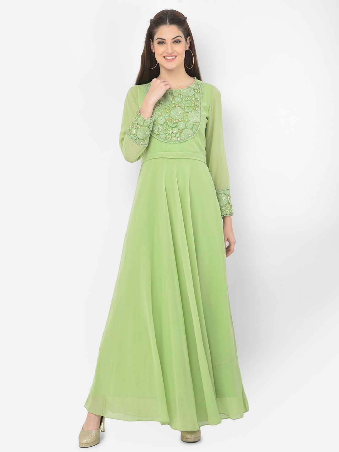 

Eavan Green Georgette Maxi Dress