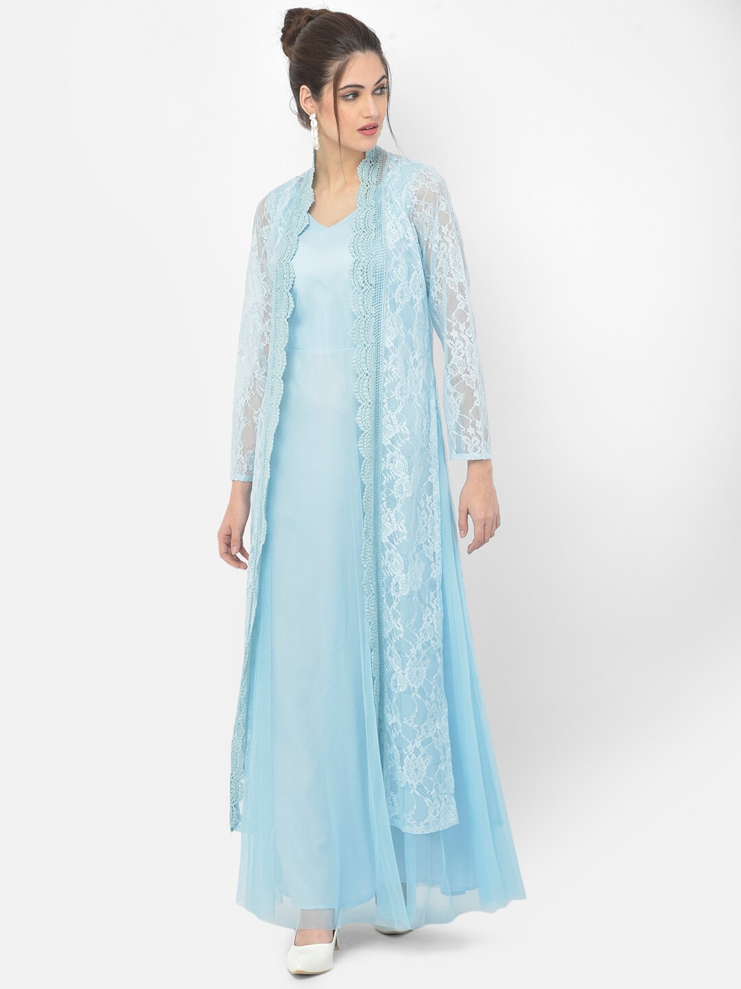 

Eavan Blue Lace Maxi Dress