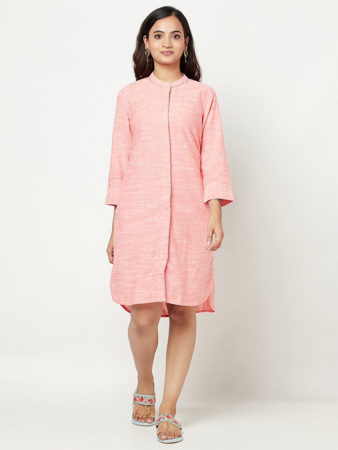 

Fabindia Pink Shirt Dress