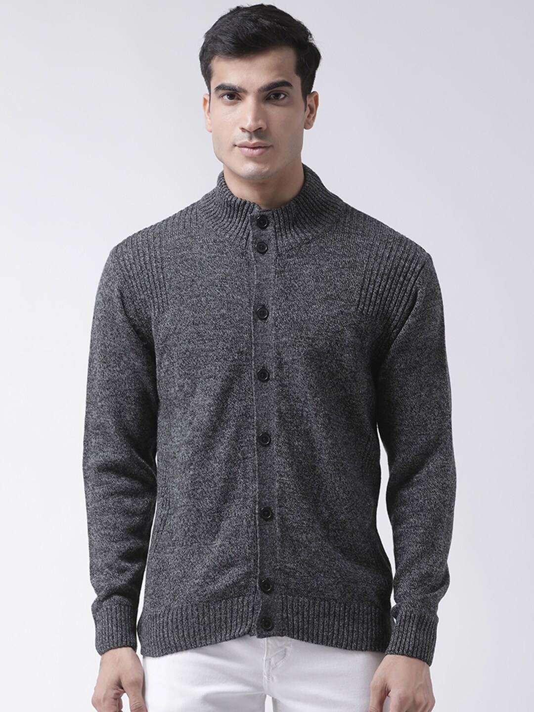 

Club York Men Charcoal Grey Cardigan
