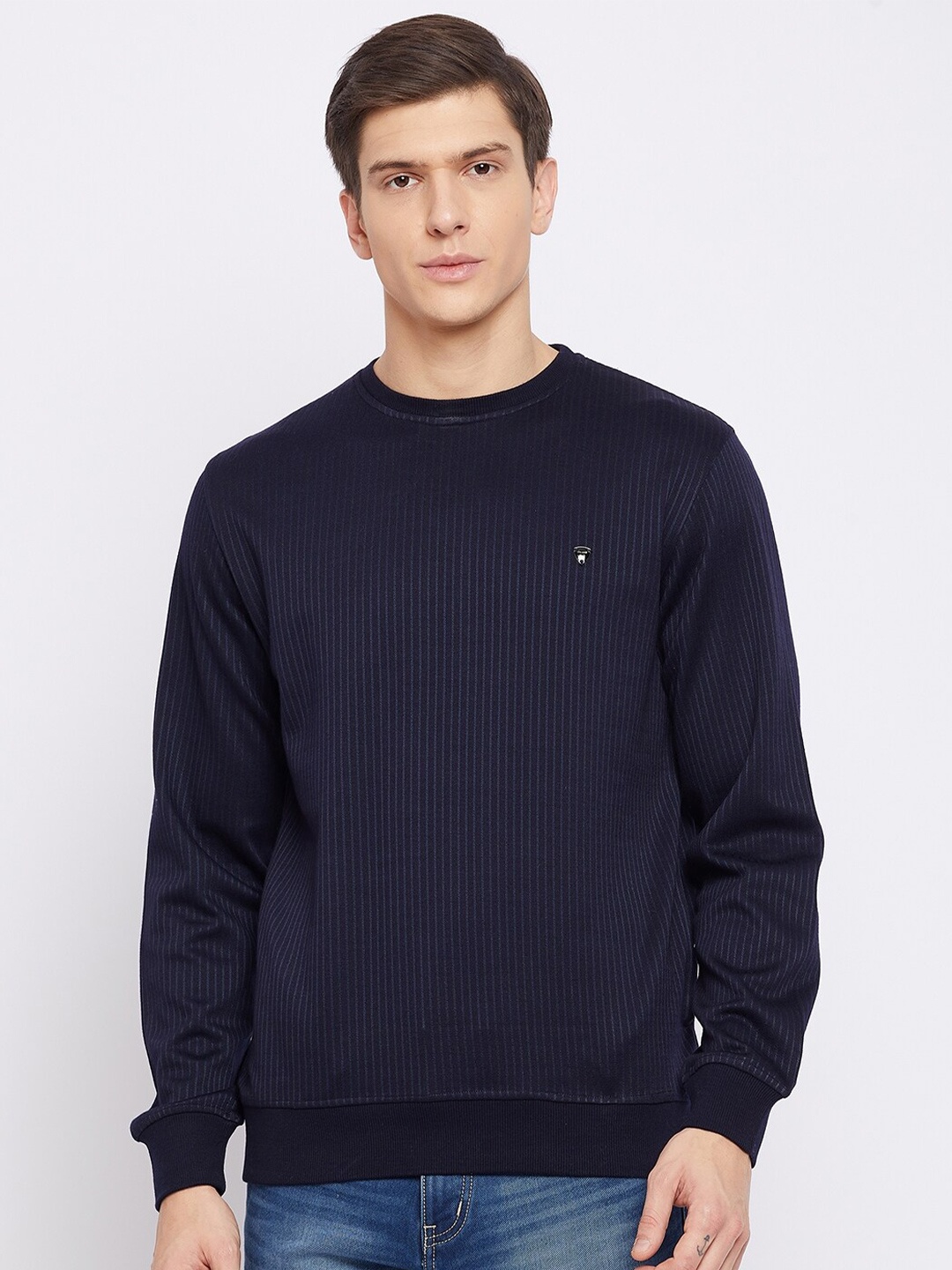 

Okane Men Navy Blue Sweatshirt