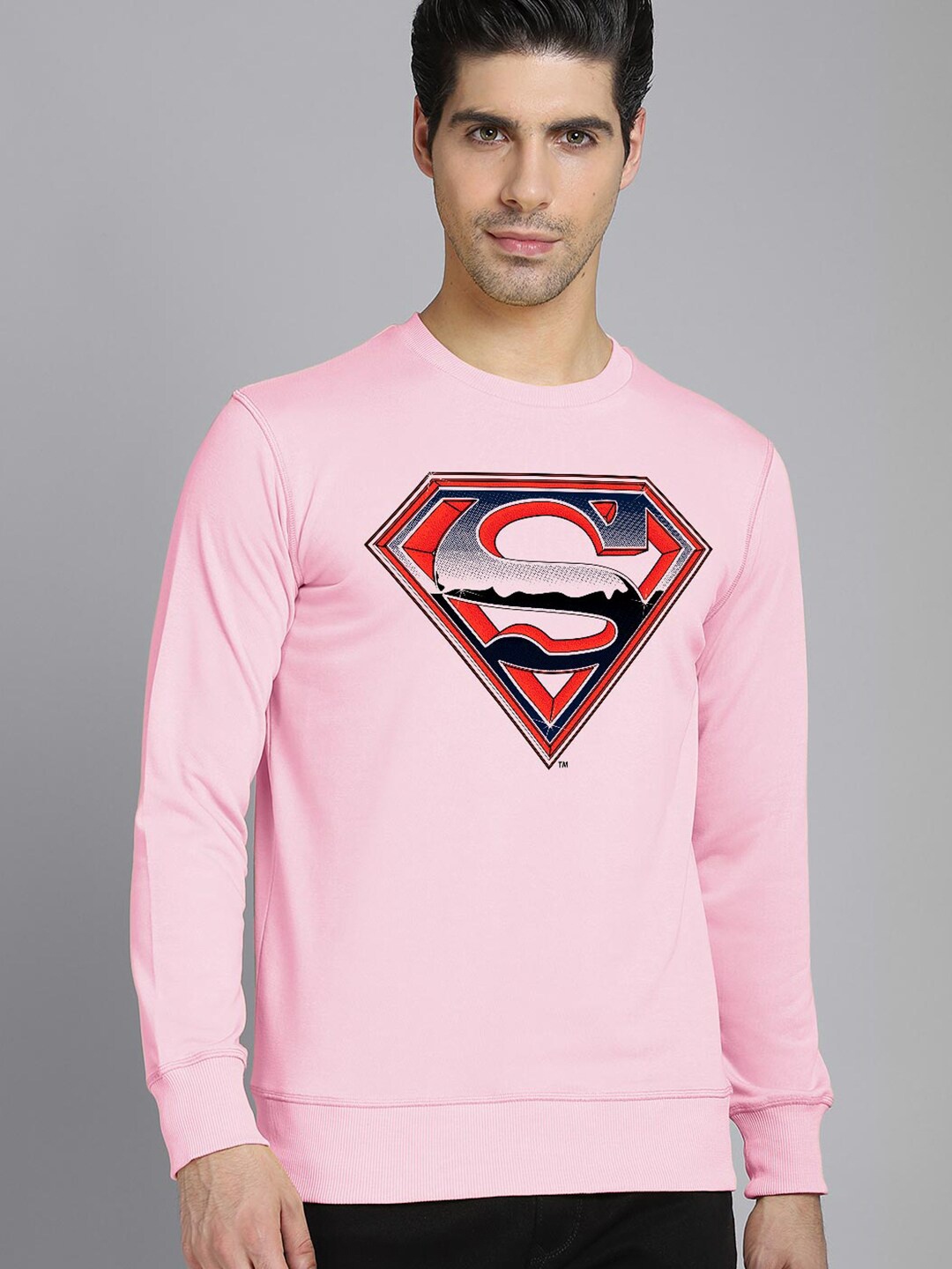

Free Authority Men Pink Superman Printed Sweatshirt
