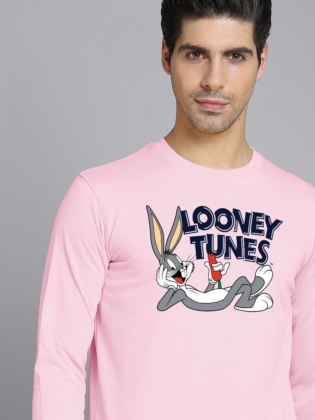 

Free Authority Looney Tunes Printed Sweatshirt For Men, Pink