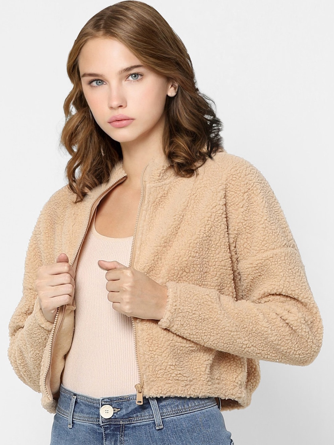 

ONLY Women Brown Crop Tailored Jacket