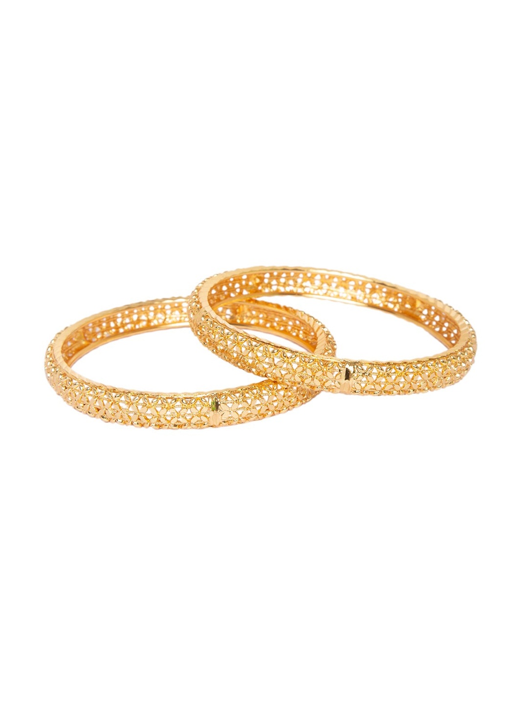 

Mali Fionna Set Of 2 Gold-Toned Textured Bangles